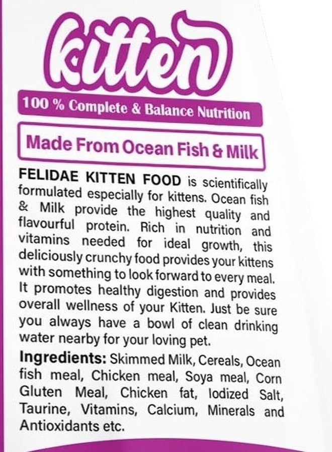 Akira FELIDAE Kitten |No by Products |Real Ocean Fish | Fresh Ingredients | All Breed Cat Food |Complete Balanced Food| (Ocean Fish & Milk) 1.1KG - Image 5
